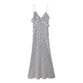Robe superposée élégance à pois
